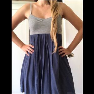 Casual Silk Dress Blue
